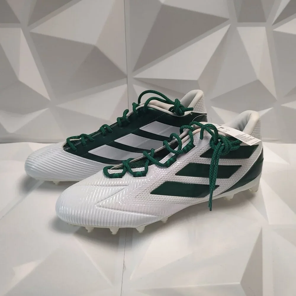 Adidas Mens Football Cleats 16 White Green Shoe Lacrosse Freak Carbon Low - Picture 5 of 13
